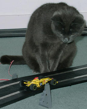Sam with Scalextric