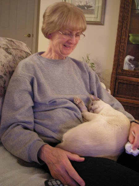 This is a little blurry, but shows mom taking sheer delight in her little guy!
