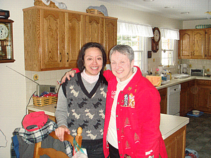 Sandra & Astrid in the kitchen