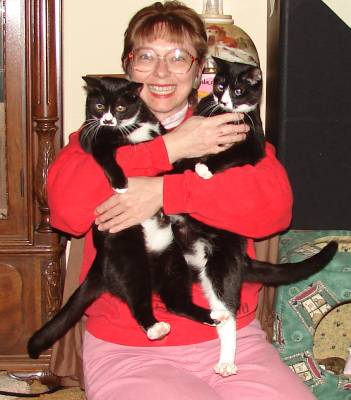 Me with Kit and Molly on their first birthday  Feb. 2008